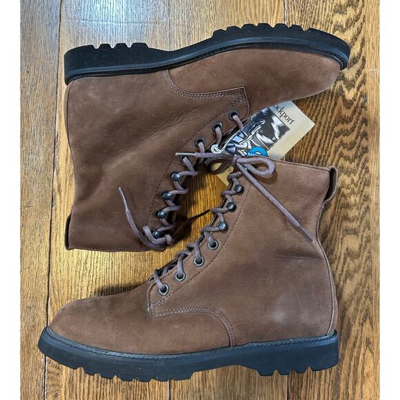 New! Rockport Waterproof Nubuck Leather Bracken Boot Brown Women’s Sz 8 W56701 - Picture 2 of 10